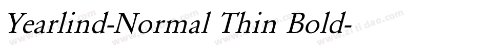 Yearlind-Normal Thin Bold字体转换
